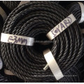 Recycled material Black color 3mm*200yds/coil pe pp 3-strands twisted rope